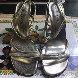 Gold Michael Shannon Heels SOLD